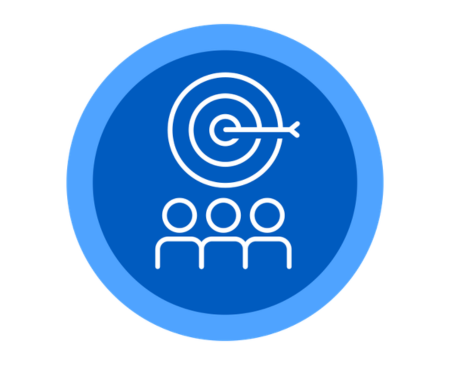 Icon of a target to illustrate the idea of an organisation's mission