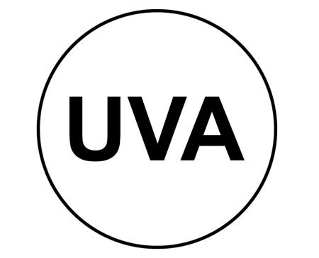 UVA symbol used on sunscreen packaging